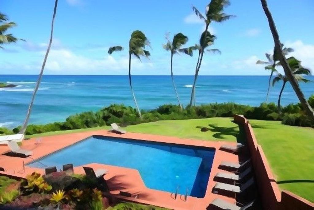 Luxury 2-Story Oceanfront Condo W/ Views & Pool Wailua  Exteriör bild